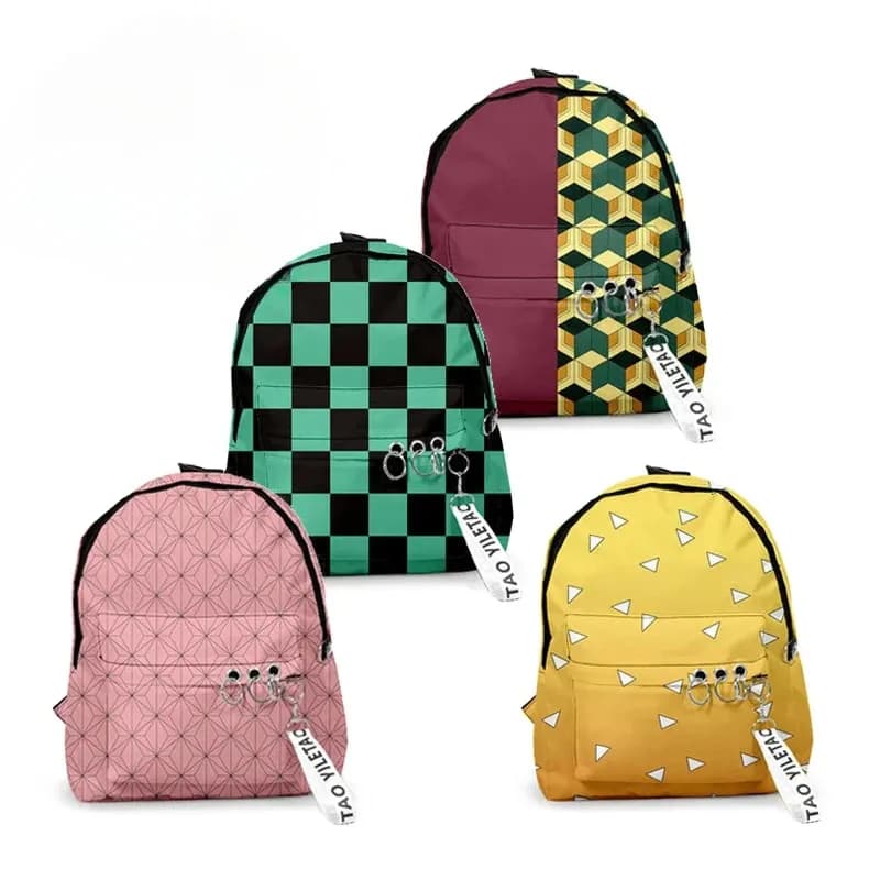 Kimetsu No Yaiba Borsa da scuola Kamado Tanjirou Zaino Borsa di tela Borsa per notebook da viaggio unisex Tomioka Giyuu Costume cosplay