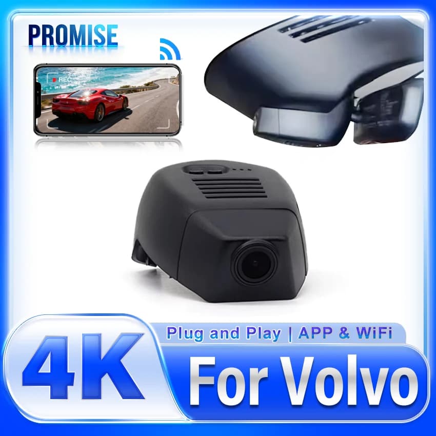 4K HD 2160P New Plug and Play WIFi Car DVR Video Recorder Dash Cam For Volvo S60 V60 2018 2019 2020 2021 2022 DashCam