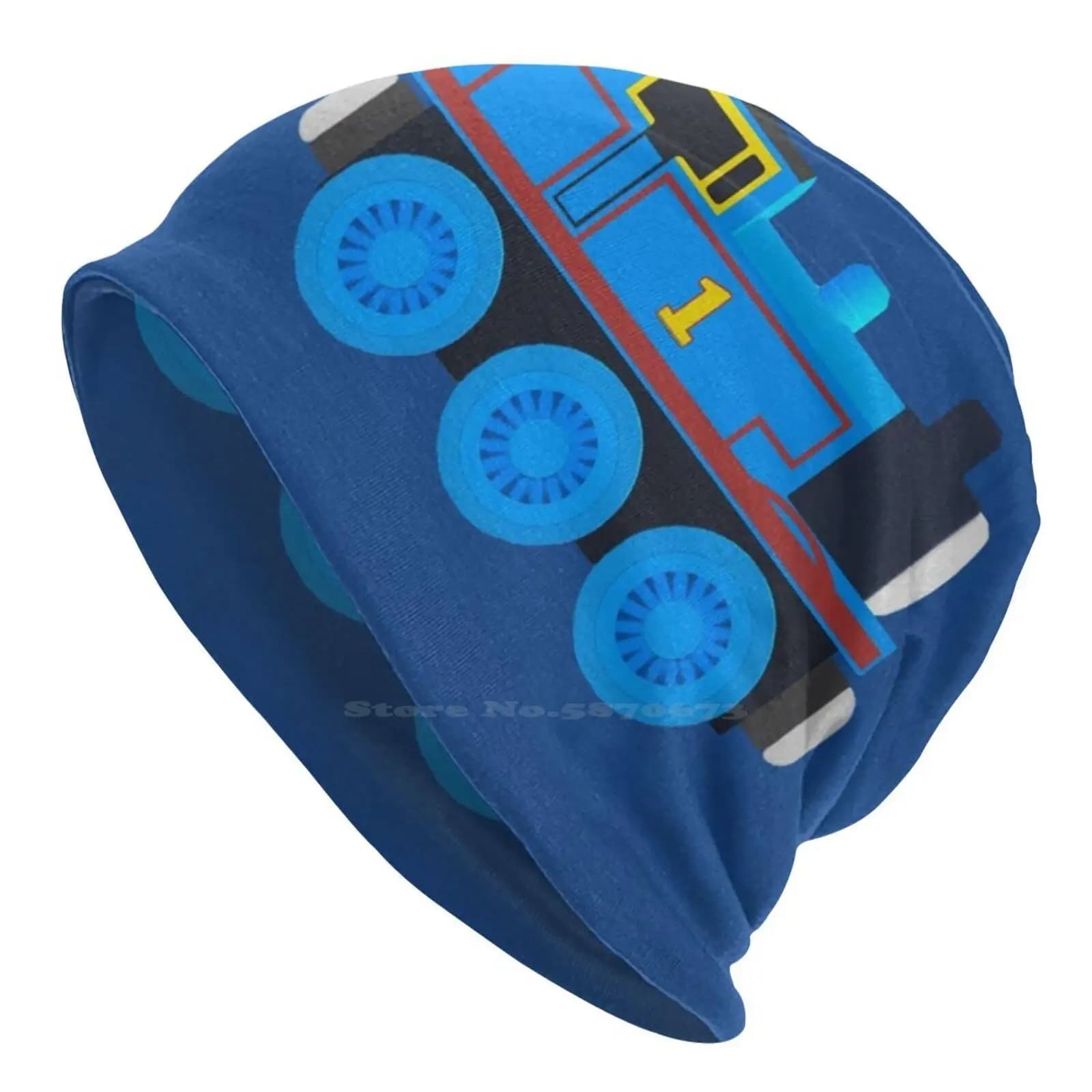 Thomas-Wooden Train Toy Knitted Hat Warm Beanie Outdoor Caps Thomas Tank Engine Friends Wooden Railway Railroad Mattel Hit