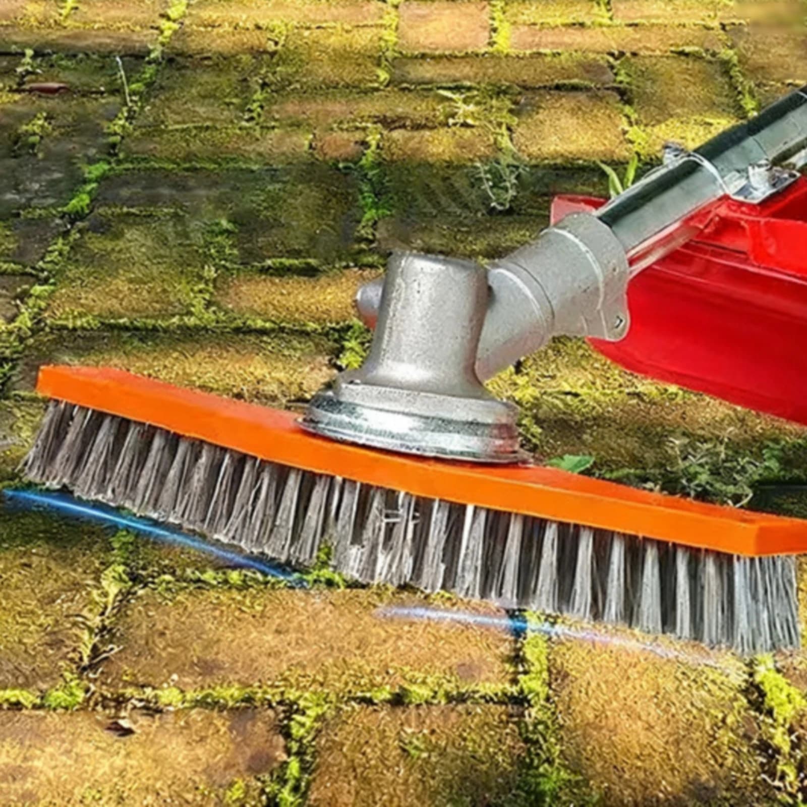 Paving Brush Head Dense Bristles Cleaning Brush Head Garden Tool Mounting Opening Easy to Install