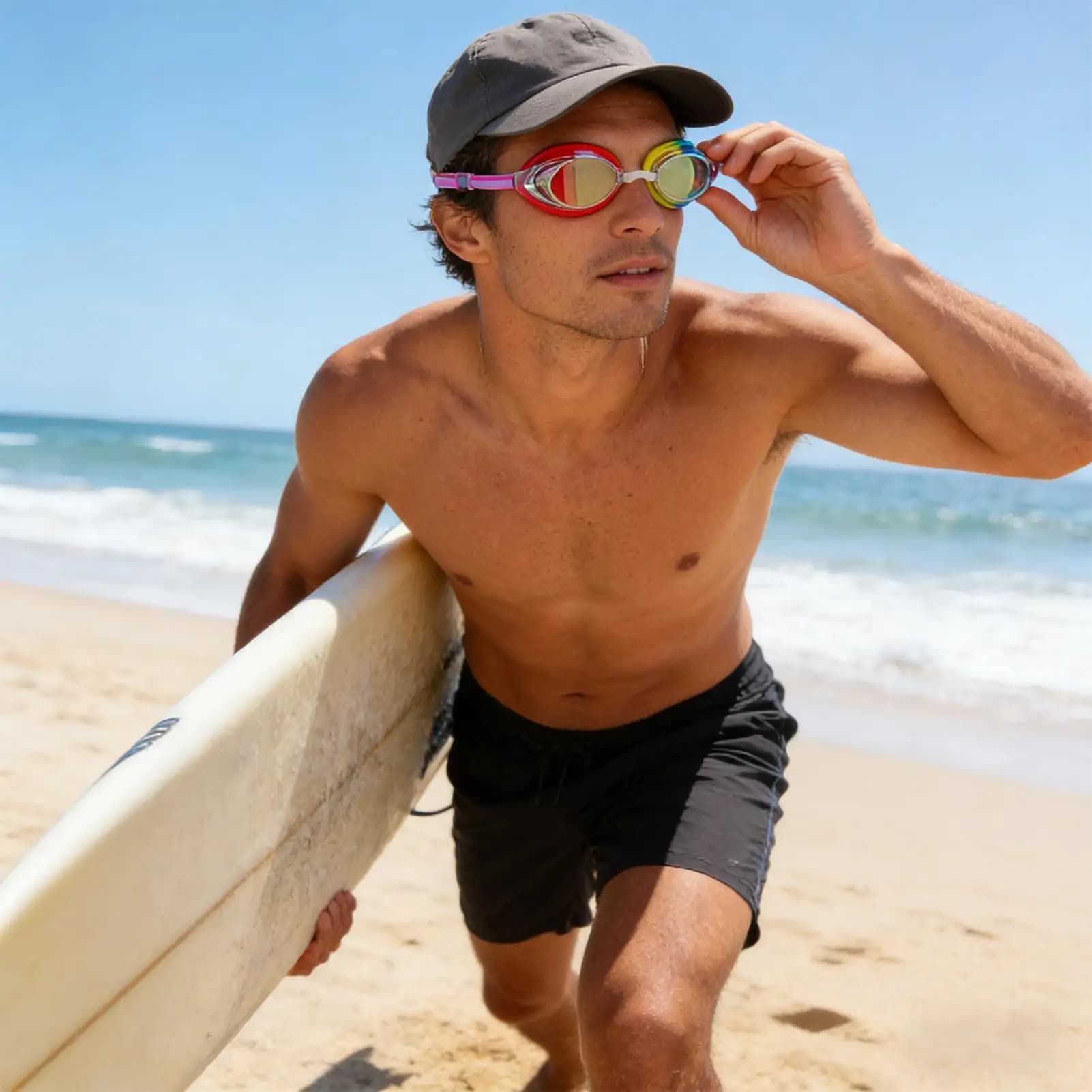 Swimming glasses for men, swimming glasses for adults, surfing, sports, beach training, river
