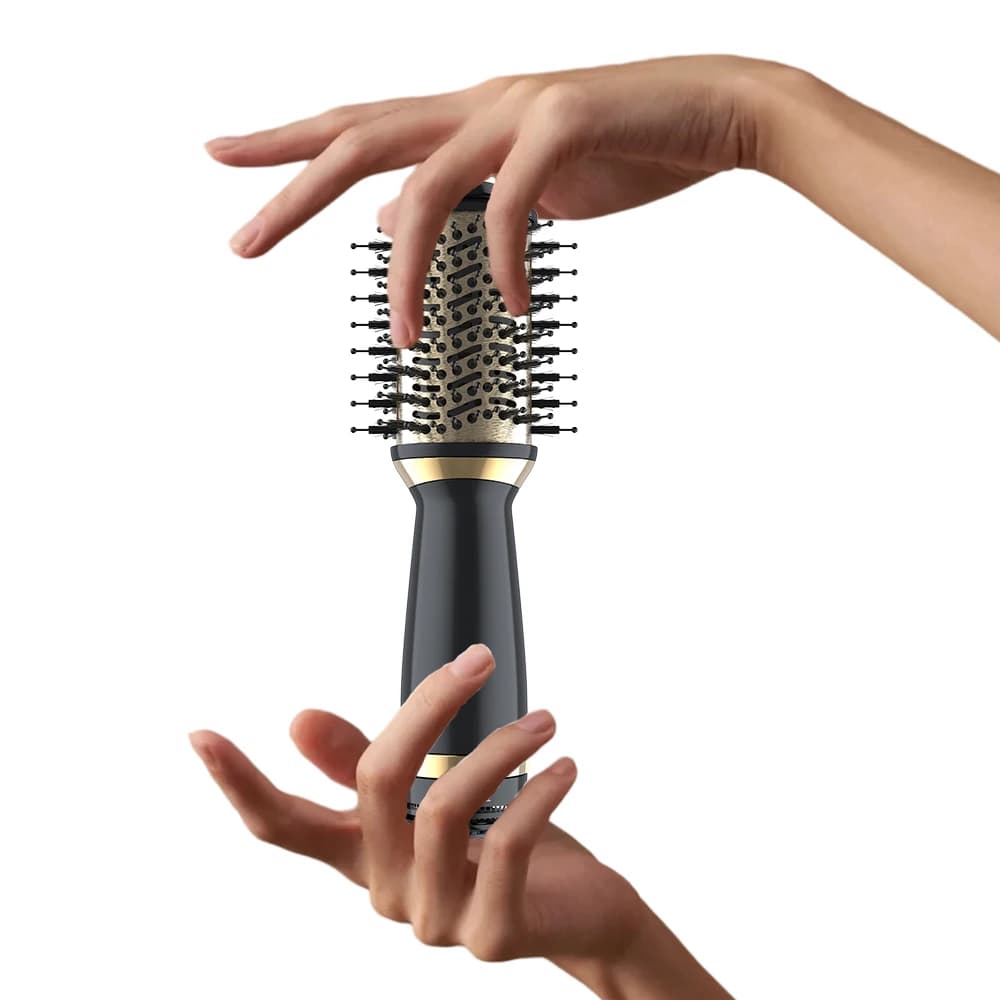 SMET travel hair dryer brush 4 in 1 2 inch portable brush Mini hot air brush Hair dish Bigodino
