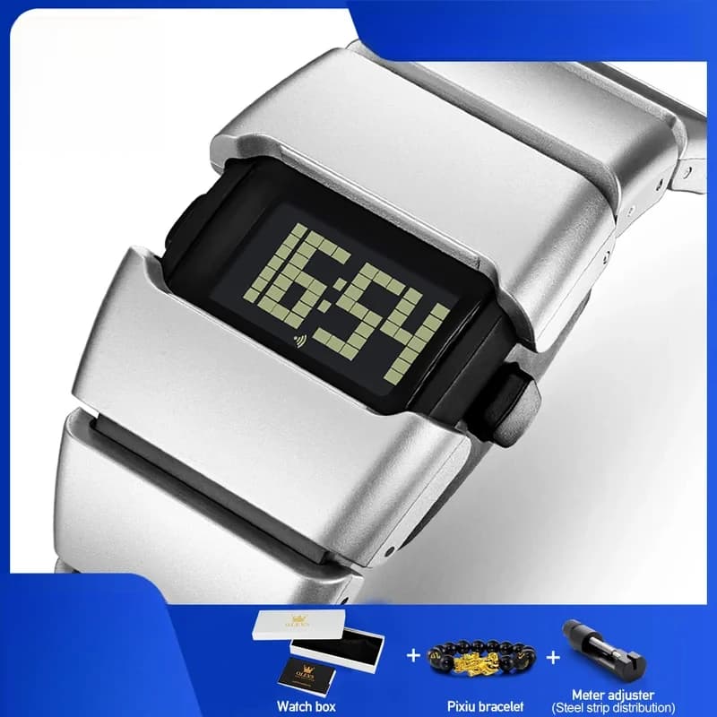 New Barrel Square Digital Watch Fashion Luxury Electronic Wristwatch Cool Casual Student Watch Waterproof Men Women