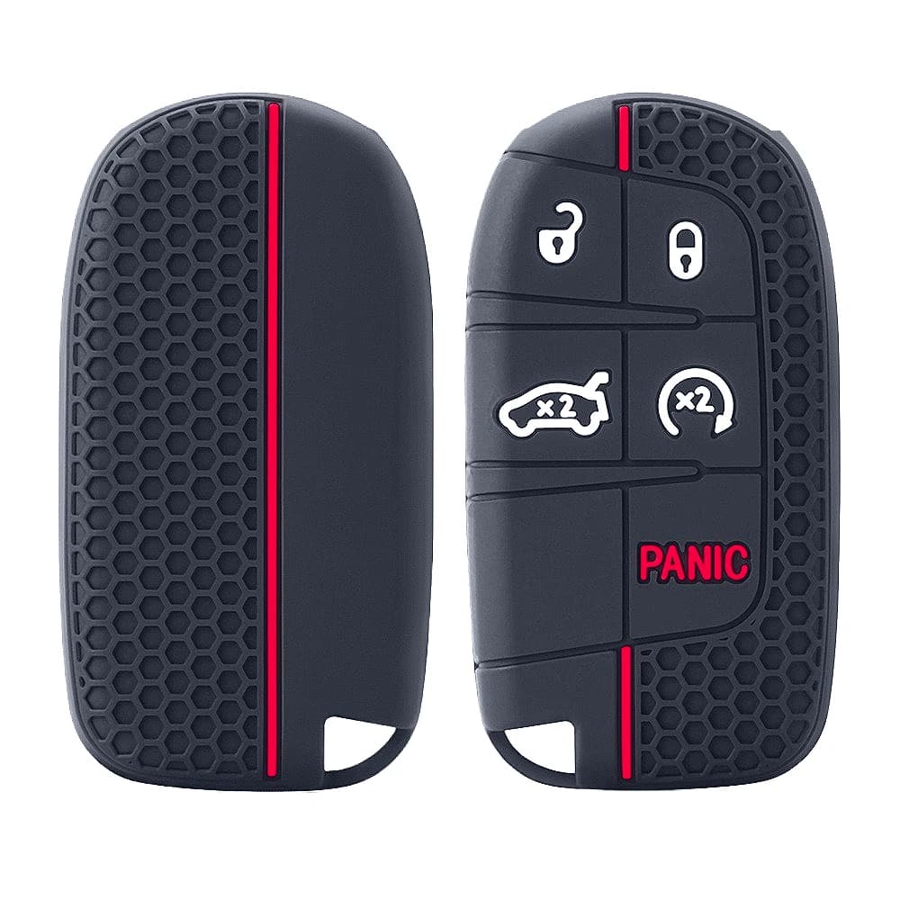 Custodia protettiva per chiave auto in silicone per Dodge Ram Charger Journey Durango Jeep Grand Cherokee Chrysler Keyless Fob Shell Holder