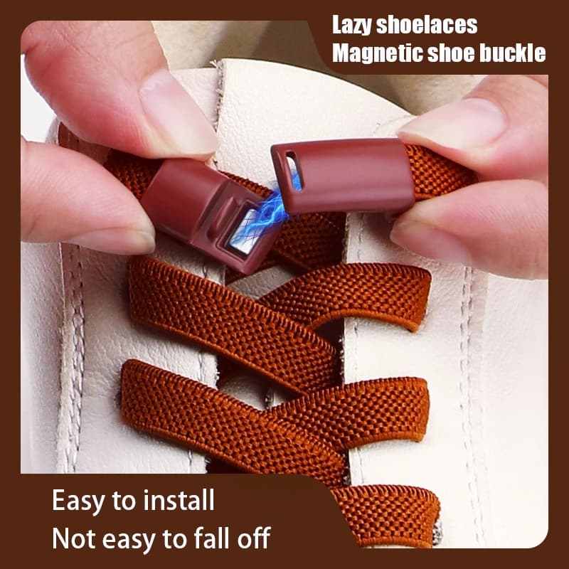 Lacci colorati con chiusura magnetica senza lacci Lacci elastici Sneakers No Tie Lacci per scarpe Accessori per scarpe con lacci larghi per adulti per bambini