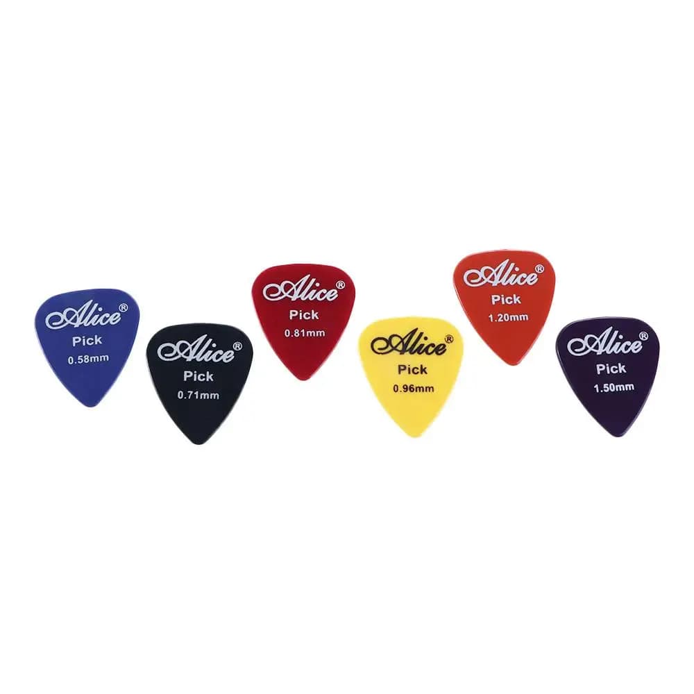 Plettri per Chitarra Acustica Lisci da 0,58 - 1,5 mm, 1 Scatola, Accessori per Chitarra