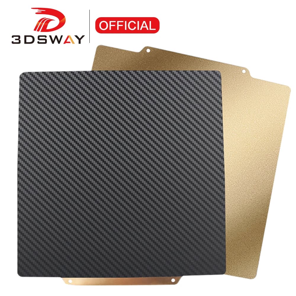 3dsway Double Side PET + PEI Spring Steel Sheet 180/220/235/257/310mm Hot Bed Build Plate Magnetic base for 3D Printer Parts Voron