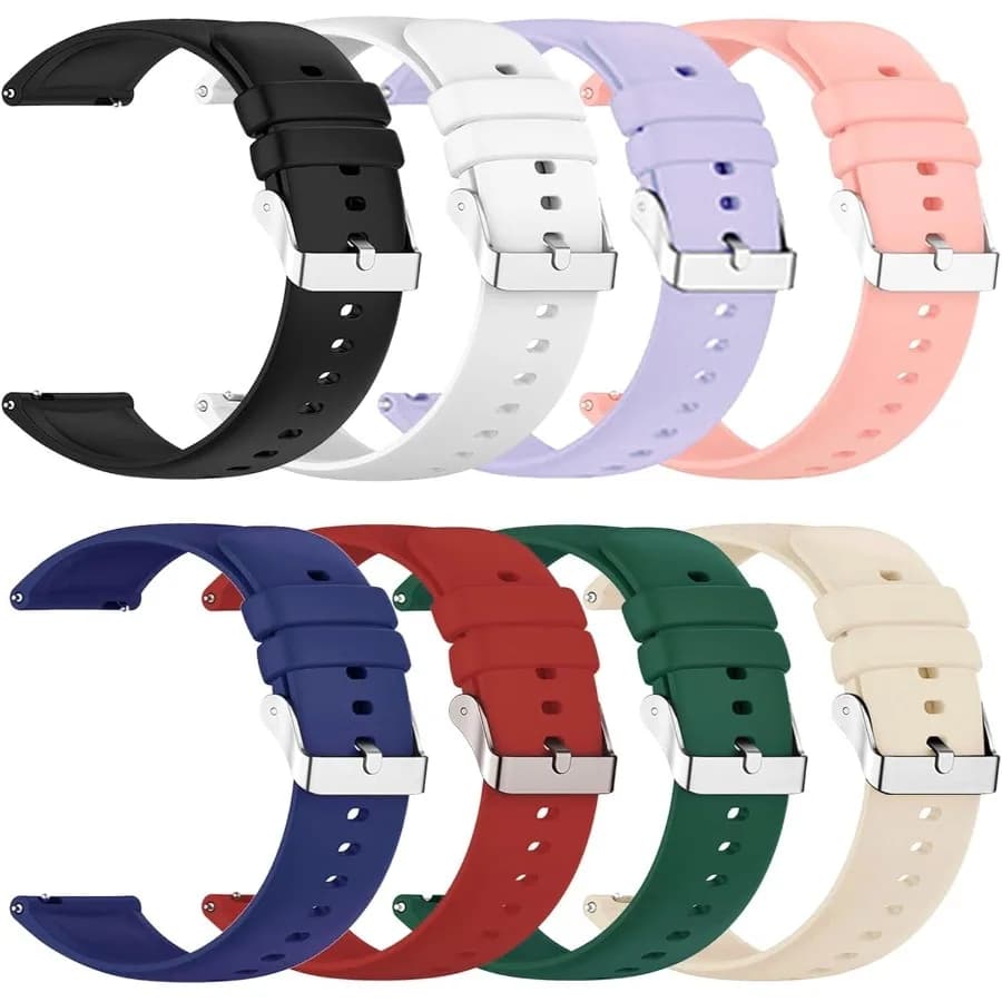 -8-Pack Compatible with Mingdaln G28 G20 Smart Watch Bands, Soft Silicone Adjustable Wristband Straps Replacement Bands Not Fit