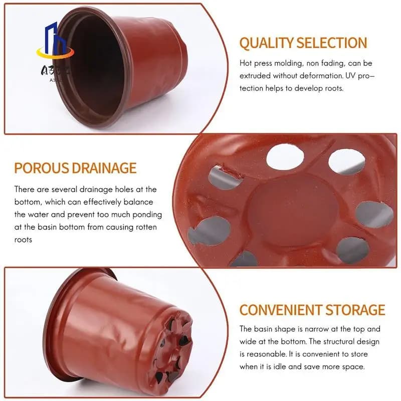 A33Z-200 pieces plastic flower seedlings supplies for planter nurseries vase/vase containers starting seeds pots plant pots