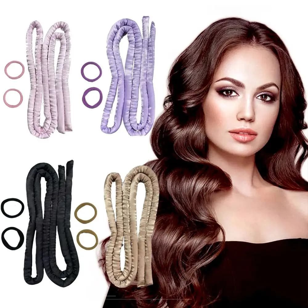 Heat-free wave auction head band no heat silk curls soft stripe for sleeping hair curlers for lazy hair tools for hair Styling