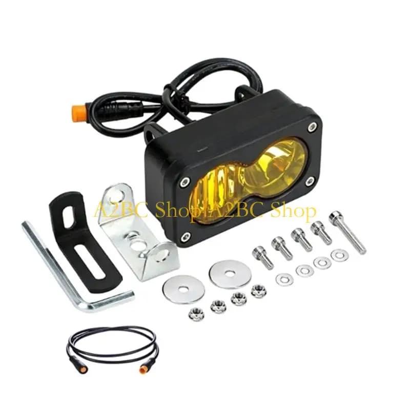 A2BC High Power 2000LM LED Headlight For Ridstar Electric Bikes Motorcycle With IP68 Waterproof And Shockproof Design