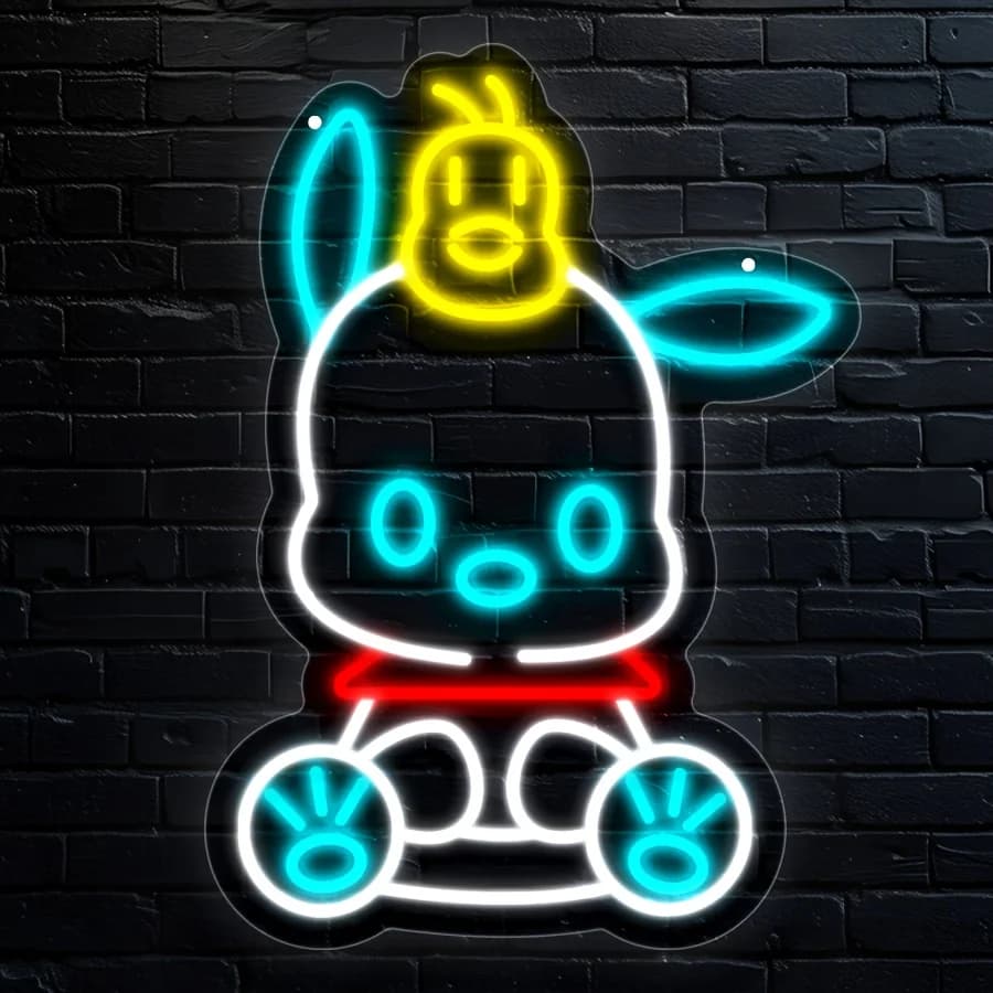 Insegna al Neon Sanrio Pochacco per Decorazione Murale, Luce LED al Neon Dimmerabile USB per Casa, Camera da Letto, Sala Giochi, Decorazioni per Feste, Regali per Bambini