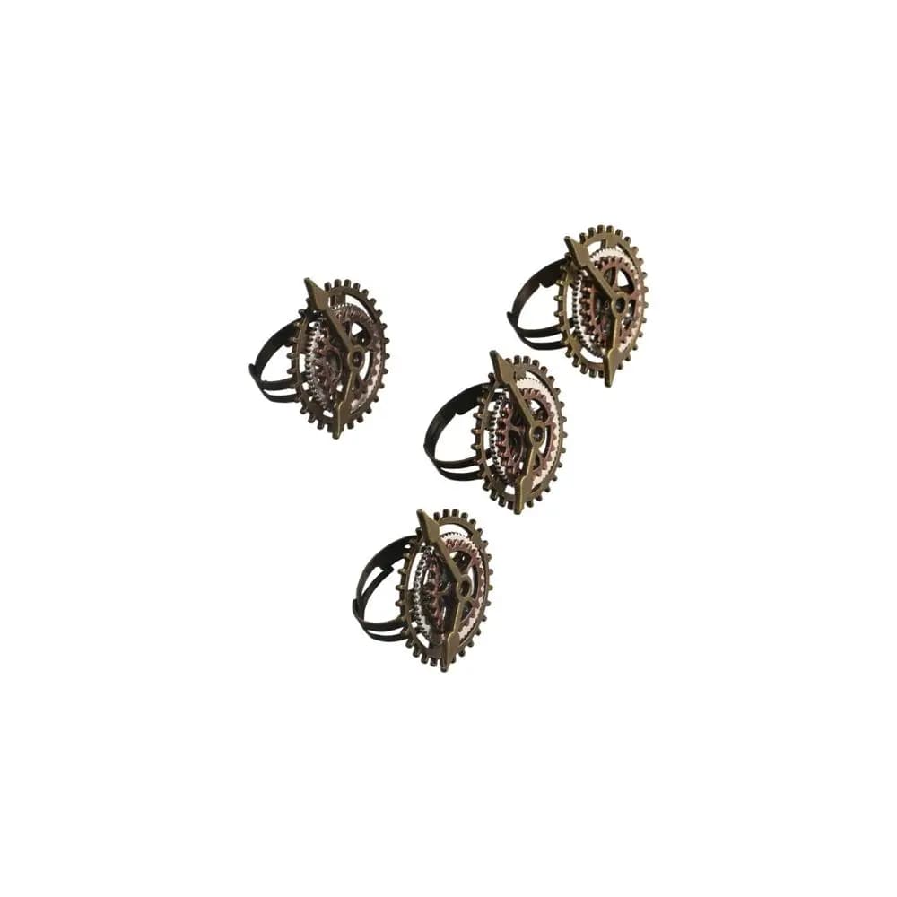Retro Vintage 3 Rings for Women Men Watch Steam Copper Rings Fingering Party Jewelry Fashion Jewelry