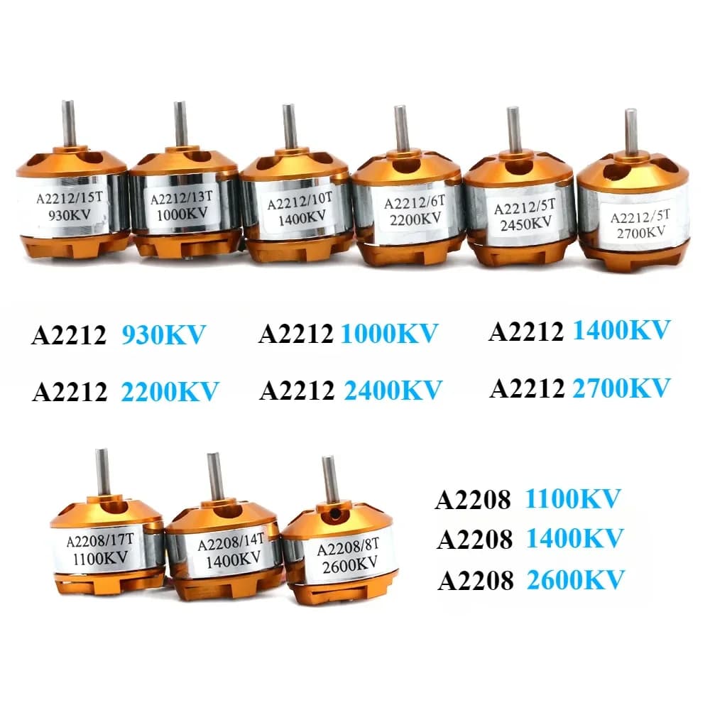 A2212 A2208 Brushless Motor 930KV 1000KV 1400KV 2200KV 2700KV For RC Aircraft Multi- Helicopter Brushless Engine Outrunner
