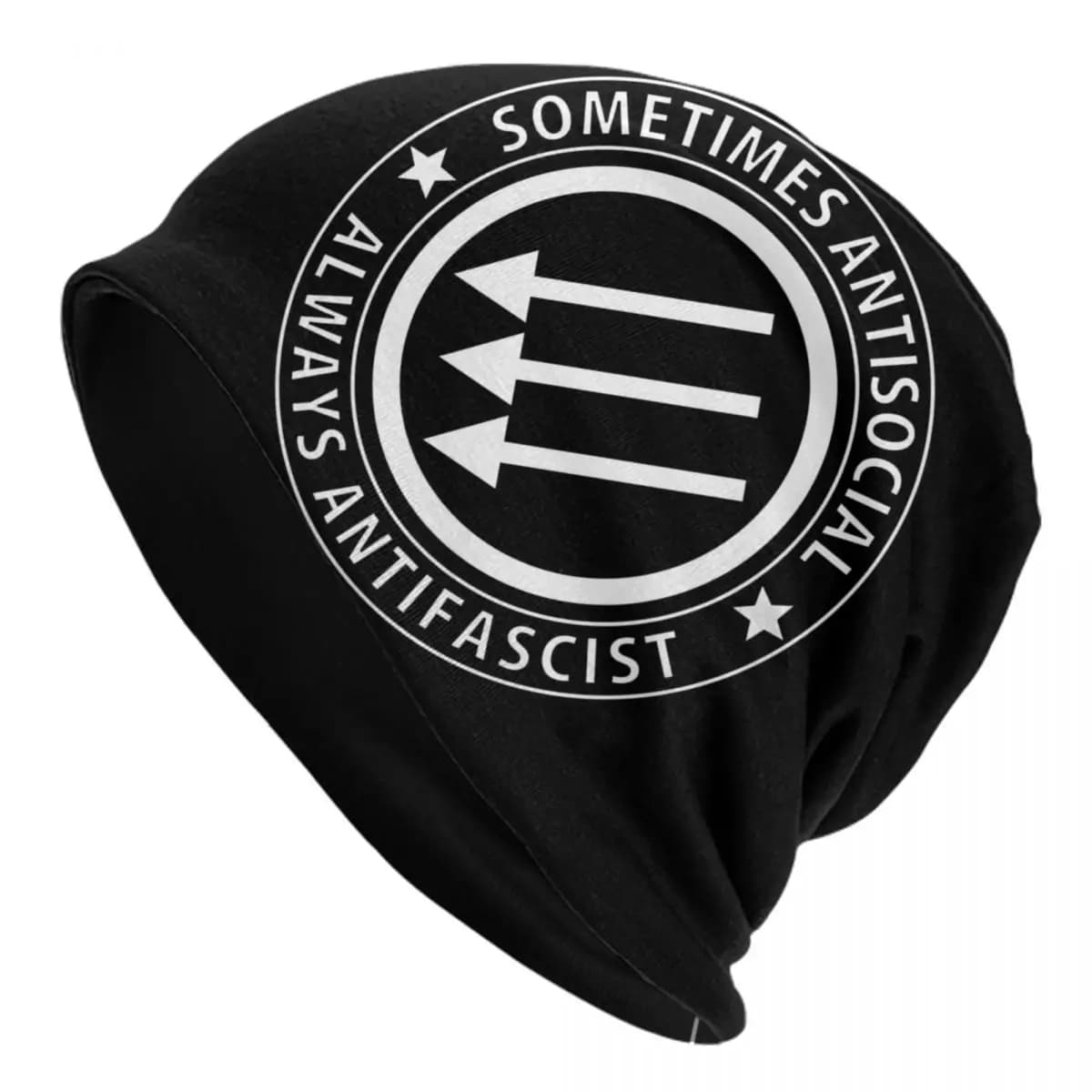 Tre frecce Anti fascisti Skullies Berretti Berretti Streetwear Inverno Caldo Donna Uomo Cappelli di lavoro a maglia Cappelli per cofano unisex per adulti