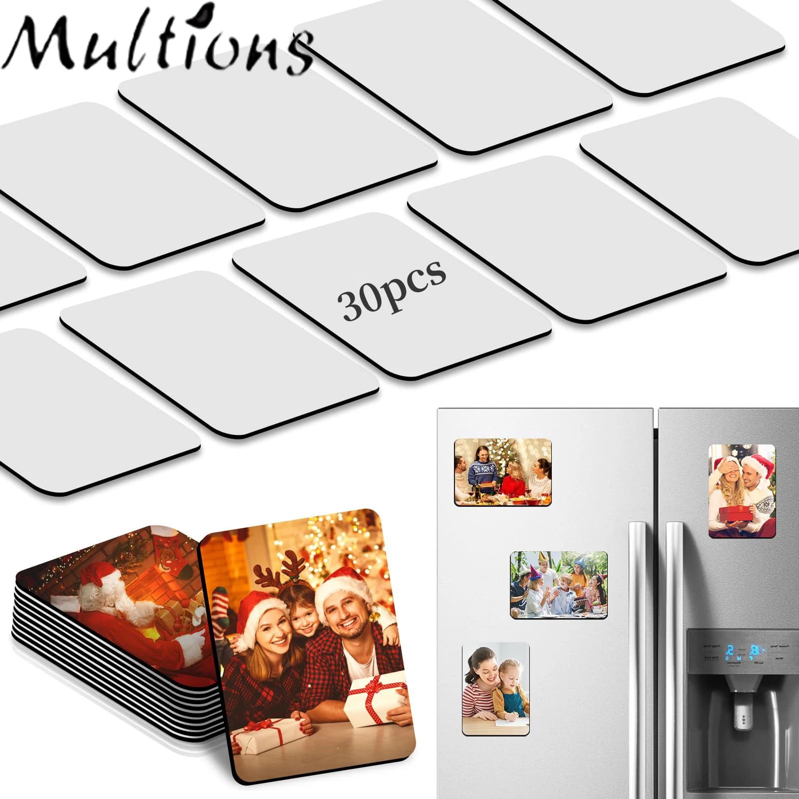 30 pz/set magnete a sublimazione Blanks magnete per frigorifero personalizzato magneti per frigorifero decorazione per frigorifero da cucina