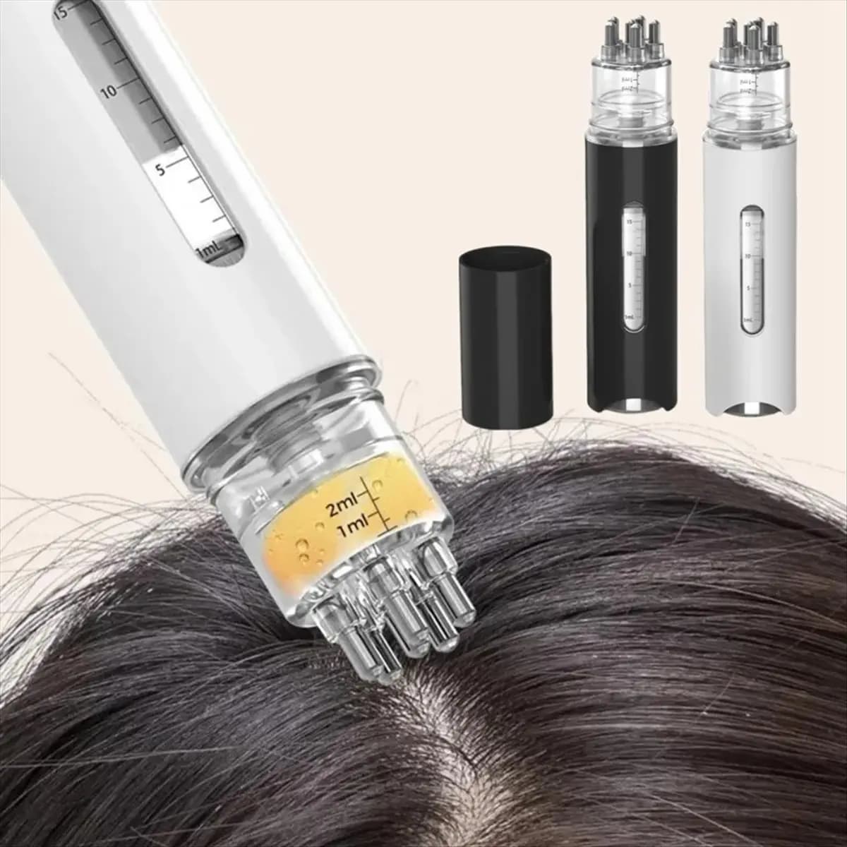 * X07A Applicatore per cuoio capelluto Pettine liquido Mini pettine per massaggio Olio essenziale Liquido Guida Massaggiatore Anti perdita di capelli Strumenti per la cura del cuoio capelluto A
