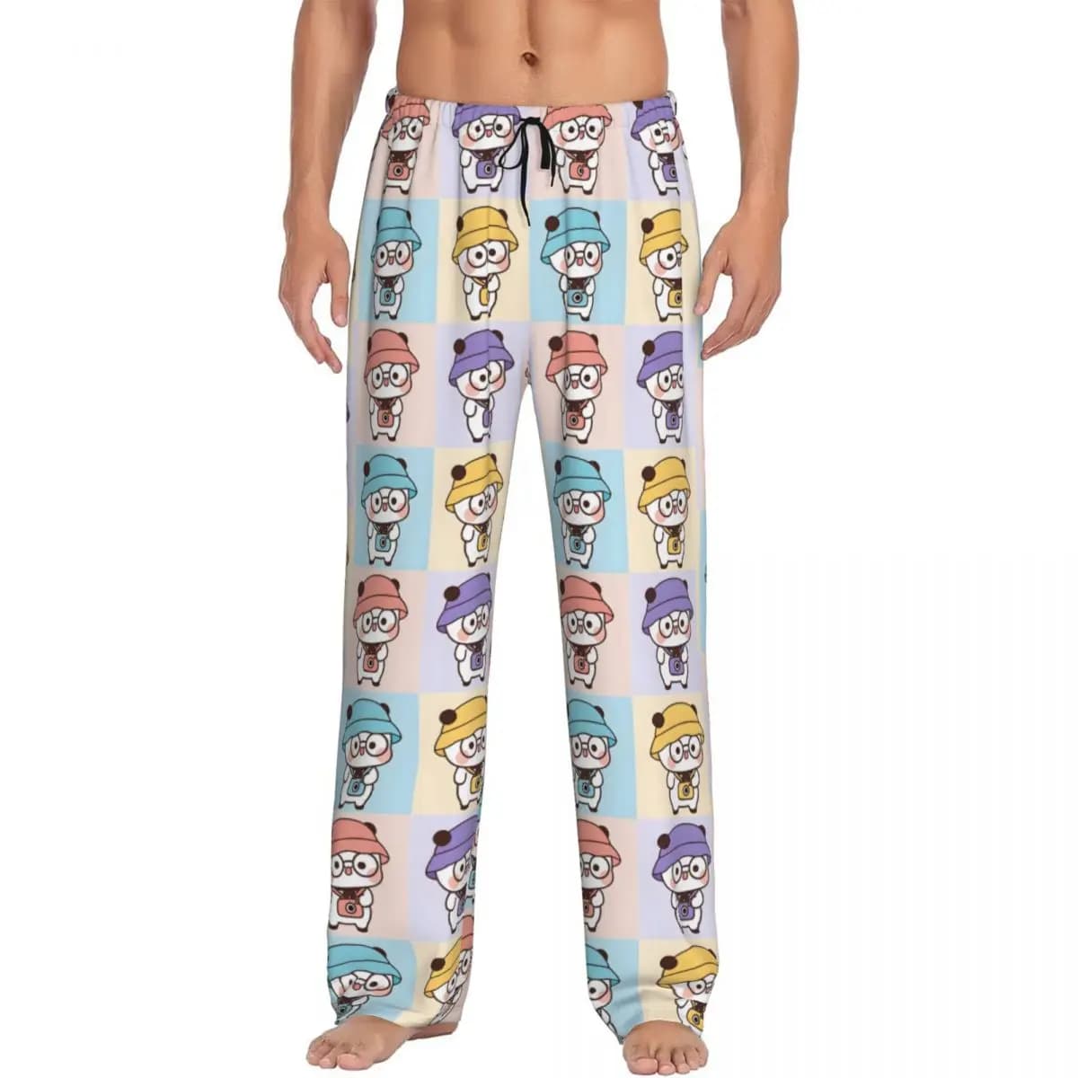 Pantaloni pigiama Bubu Dudu stampati personalizzati per uomo Pantaloni da notte per dormire con animazione con tasche