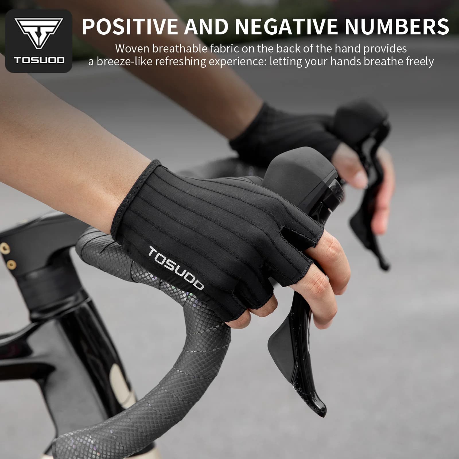 TOSUOD Guanti mezze dita SBR antiurto professionali antiscivolo traspiranti per bicicletta ciclismo guanti giornalieri guanti da bici da allenamento
