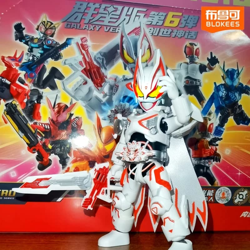 Blokees Kamen Rider Building Blocks Figure Star Edition Vol 6 Versione Galaxy Geats Nine Tailed Fox Hidden Anime Giocattolo da Collezione