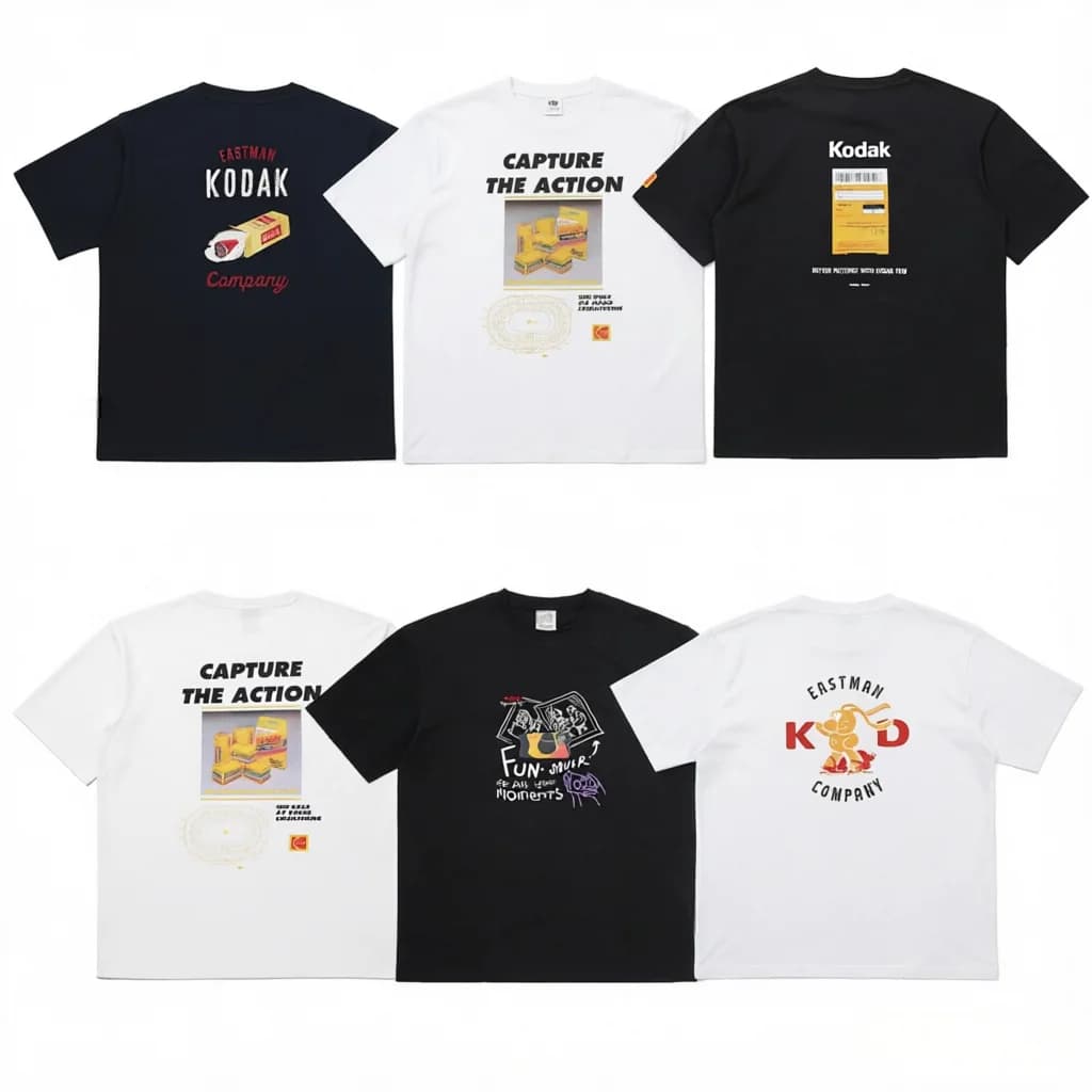 Nuova T-shirt da uomo in cotone Kodak Estate 2026, versatile, traspirante, a maniche corte, tinta unita, per sport all'aperto e casual da strada