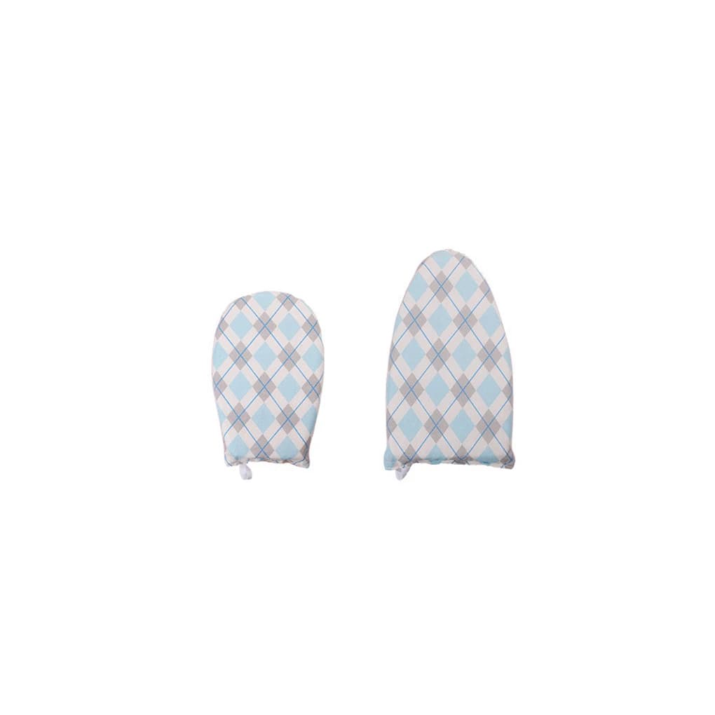 Guanti da stiro per indumenti da 2 pezzi, in cotone, resistenti al calore, per asse da stiro, accessorio di ricambio portatile blu