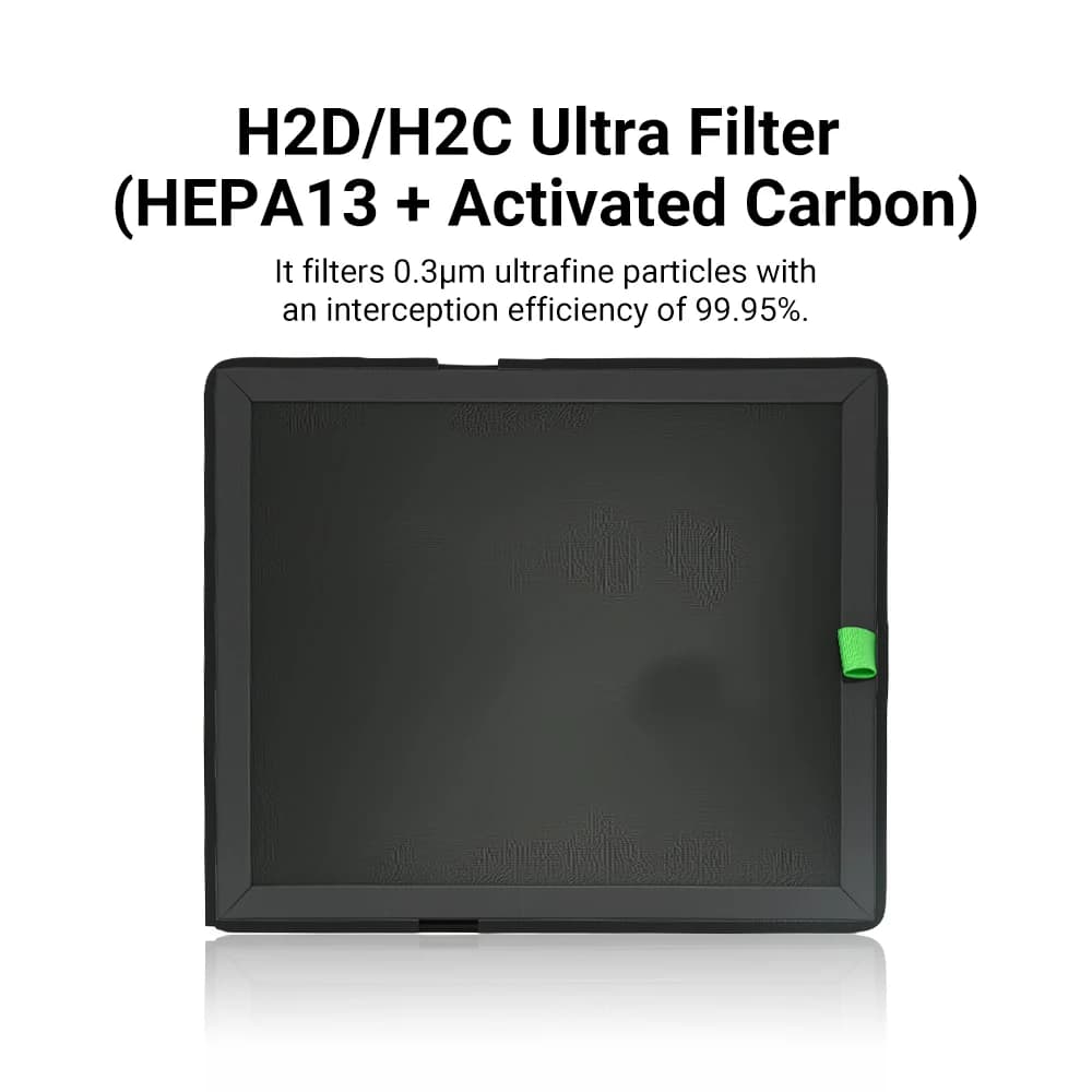 Filtro dell'aria per stampante 3D Bambu Lab P2S X2D H2D H2S, filtro HEPA a carbone attivo, ricambi per stampante 3D