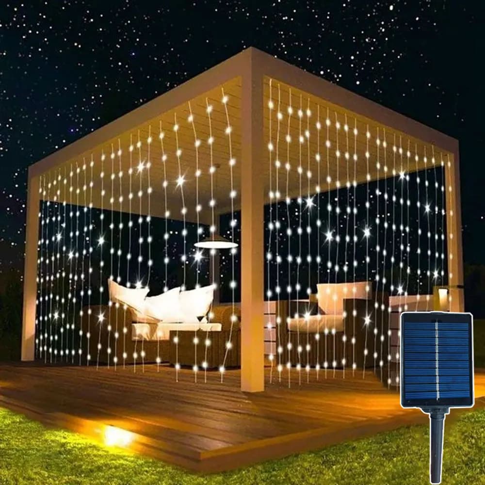Luci Solari a LED per Esterni 3/6M, Ghirlanda Luminosa per Matrimoni, Decorazione da Giardino per Compleanni ed Eventi all'Aperto