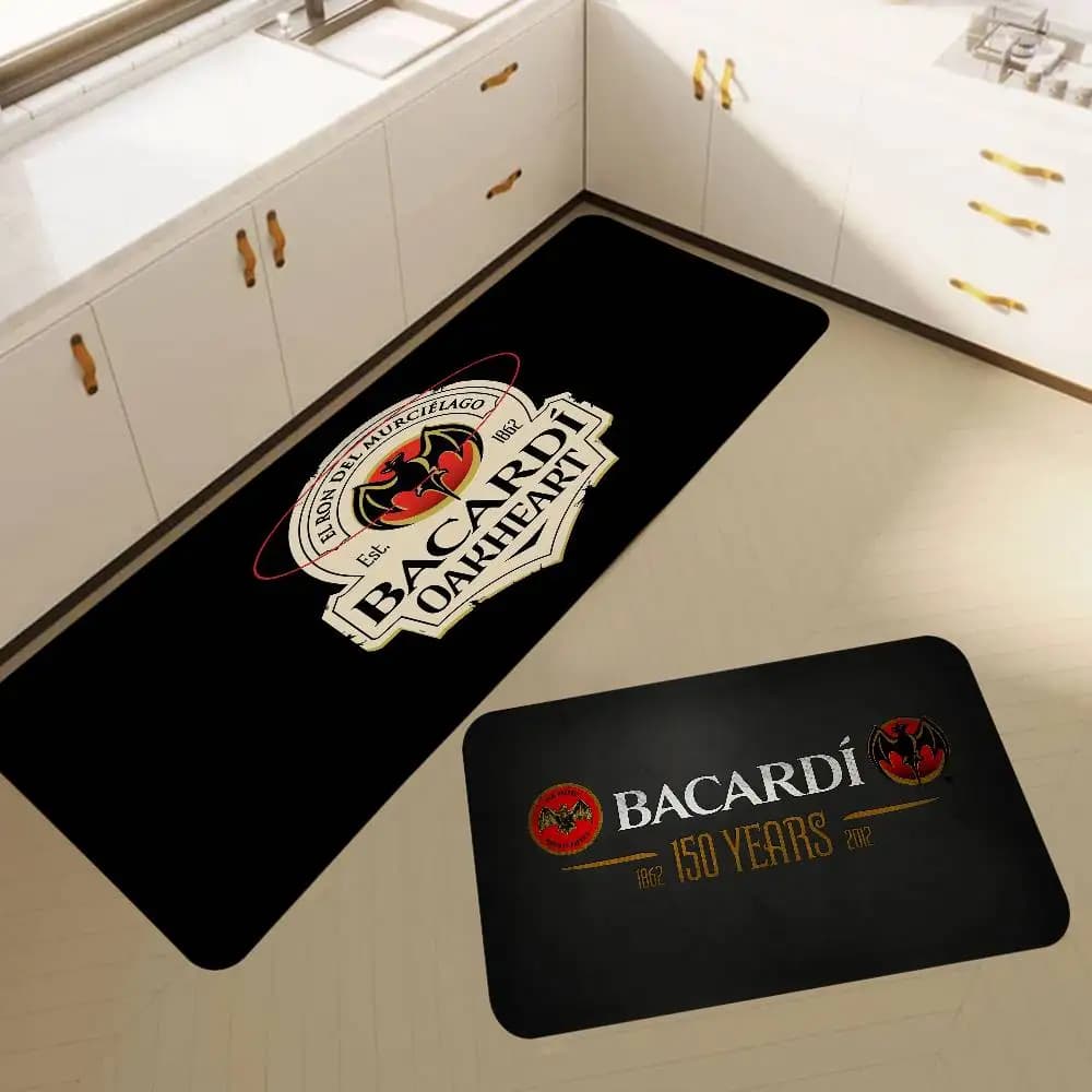 Tappeti Antiscivolo B-Bacardi Rum Vampire Bat per Soggiorno e Balcone, Moderni e Stampati, per Uso Domestico