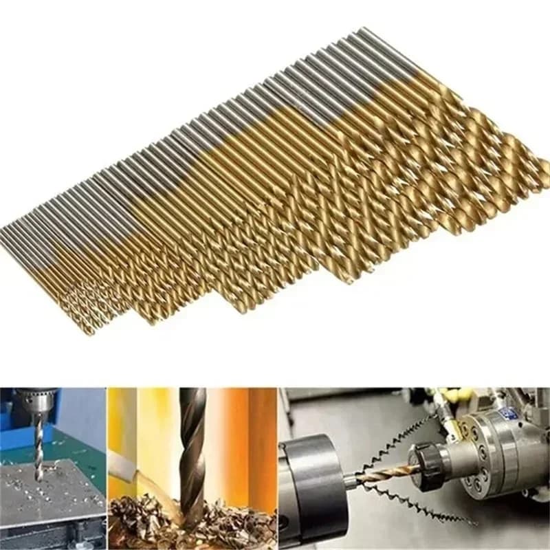 HSS Titanium Coated Twist Drill Bit Set High Speed Steel Metal Drill Bits For Cast Iron Wood High Quality Power Tools