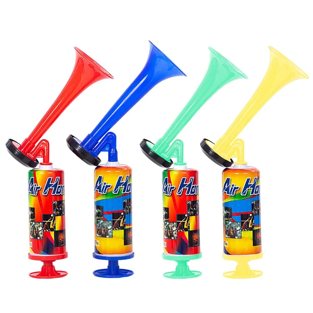 Portable Air Trumpet with High Voice Football Stadium Horn Mini Hand Push Pump Air Trumpet for Sports Events in Canoeing Birthday Celebrations