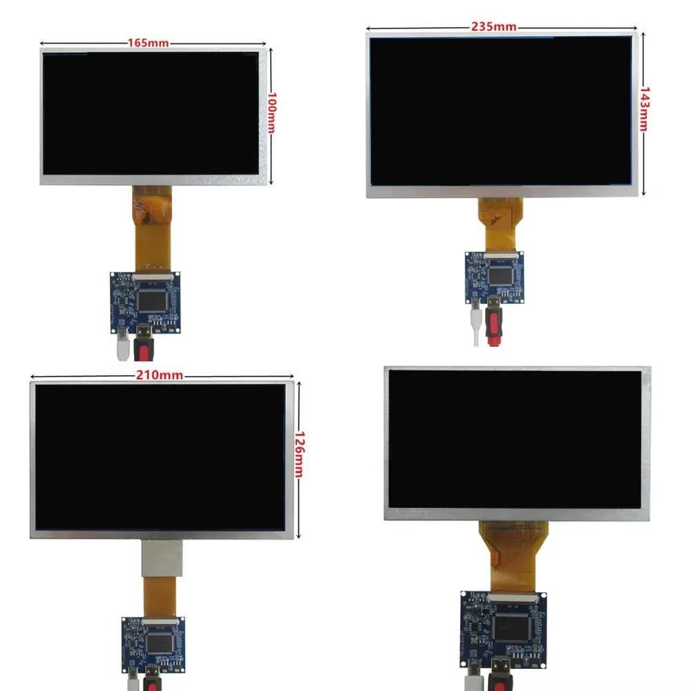 6.5/7/9/10.1 inch mini secondary screen for computer Raspberry Pi 5/Banana/Ray Pi PC compatible with HDMI