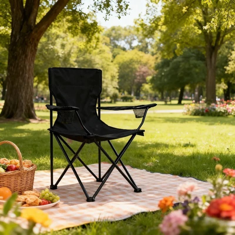 Sedia Pieghevole da Esterno - per Campeggio, Picnic, Pesca e Uso in Auto. Sgabello piccolo portatile e facile da riporre. Ideale per casa, balcone.