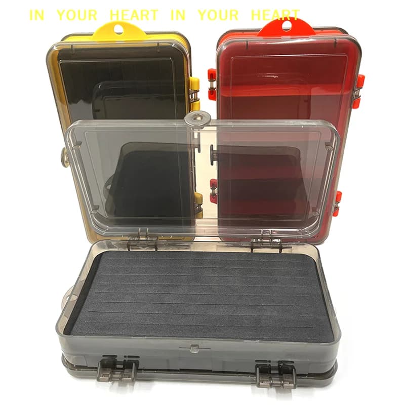 Scatola Portatile a Doppio Lato per Esche, Set di Ganci Jig Head, Accessori per la Pesca, Contenitore per Esche Morbide e Attrezzatura da Pesca