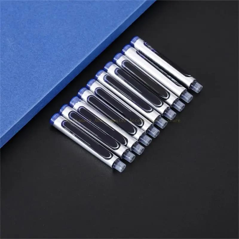 30x Fountain Pen Cartridges Black 3.4mm Refills Blue Quick-Drying Replaceable Cartridges for School