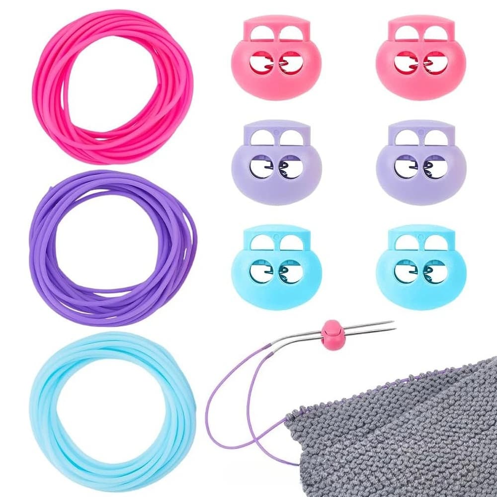 2mm Stitch Keeping Cords PVC Tubular Synthetic Rubbers Cord Knitting for Holding Stitches Beading and Jewelry Making
