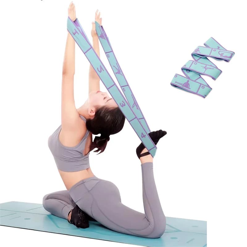 Elastic Endurance for Yoga Multisection Pilates Dance Stretching Fitness Sport Pull Strap Elastic Strap for Multifunctional Gym