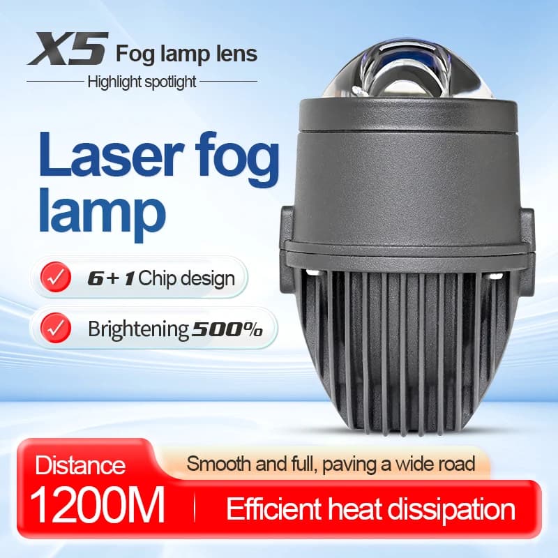 2 "Mini Auto BI Led Lenti Laser Dirette Fendinebbia 6000K Faro Universale Luci A LED Auto Lente Del Proiettore Lampade di Guida Retrofit