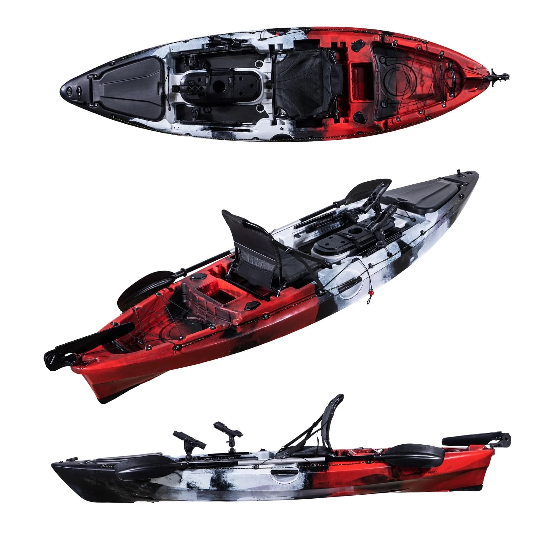 LSF Quest Pro Angler 10 10ft 1 Person Kayak Fishing Boat Backseat Paddle Light Weight Durable Eco-Friendly For Surfing Use