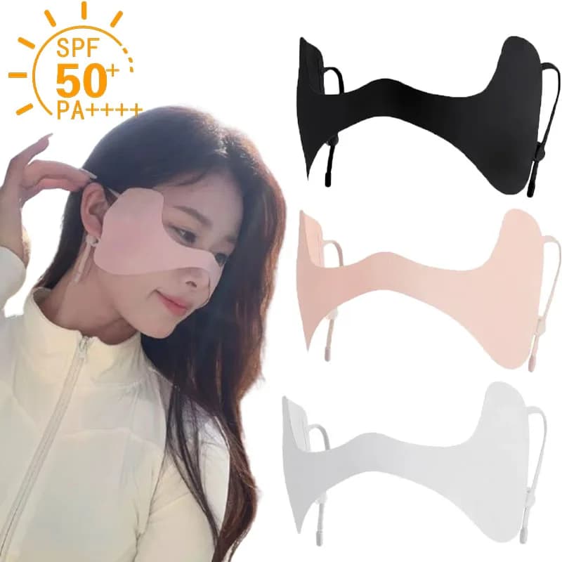 Maschera Viso in Seta Ghiacciata a Farfalla Rinfrescante Anti-UV con Protezione Occhi, Traspirante e Leggera per Escursionismo e Corsa