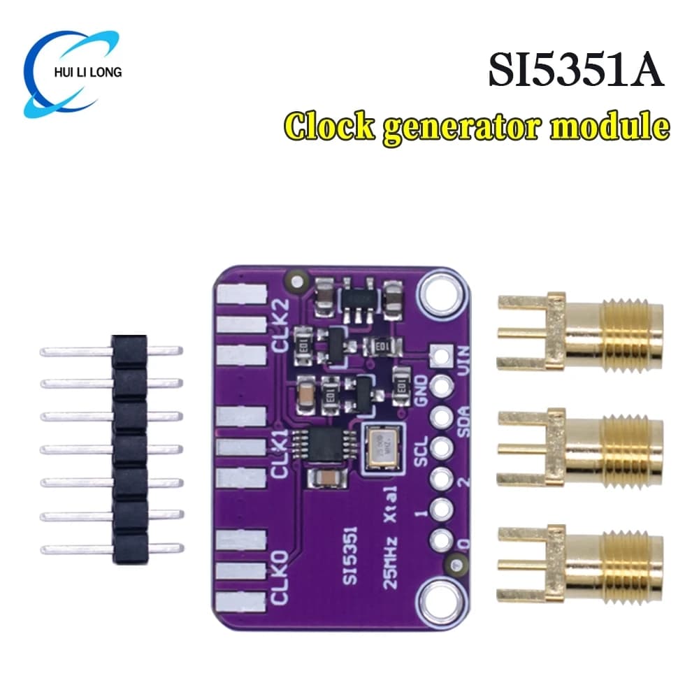 1PCS DC 3V-5V Si5351A Si5351 I2C Watch Generator Breakout Board Signal Generator 8KHz-160MHz For Arduino