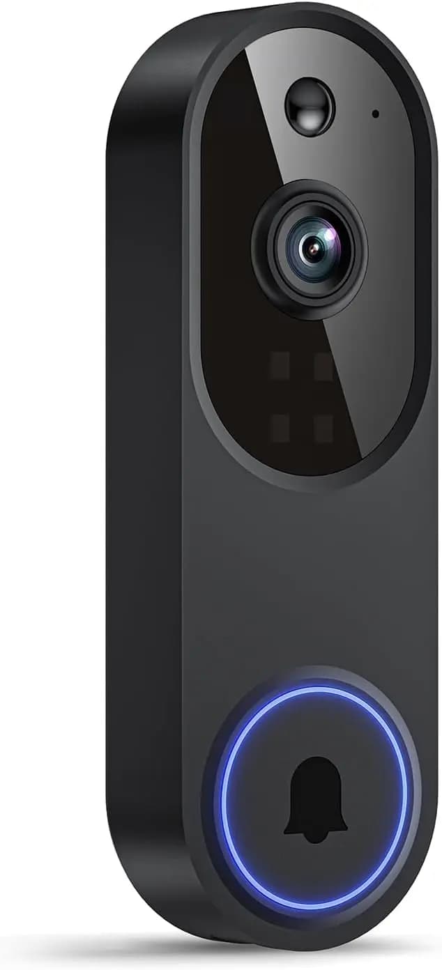 Campanello Video Wireless con Rilevamento AI, Visione Notturna, Comunicazione Bidirezionale, Alimentato a Batteria per Uso Interno/Esterno