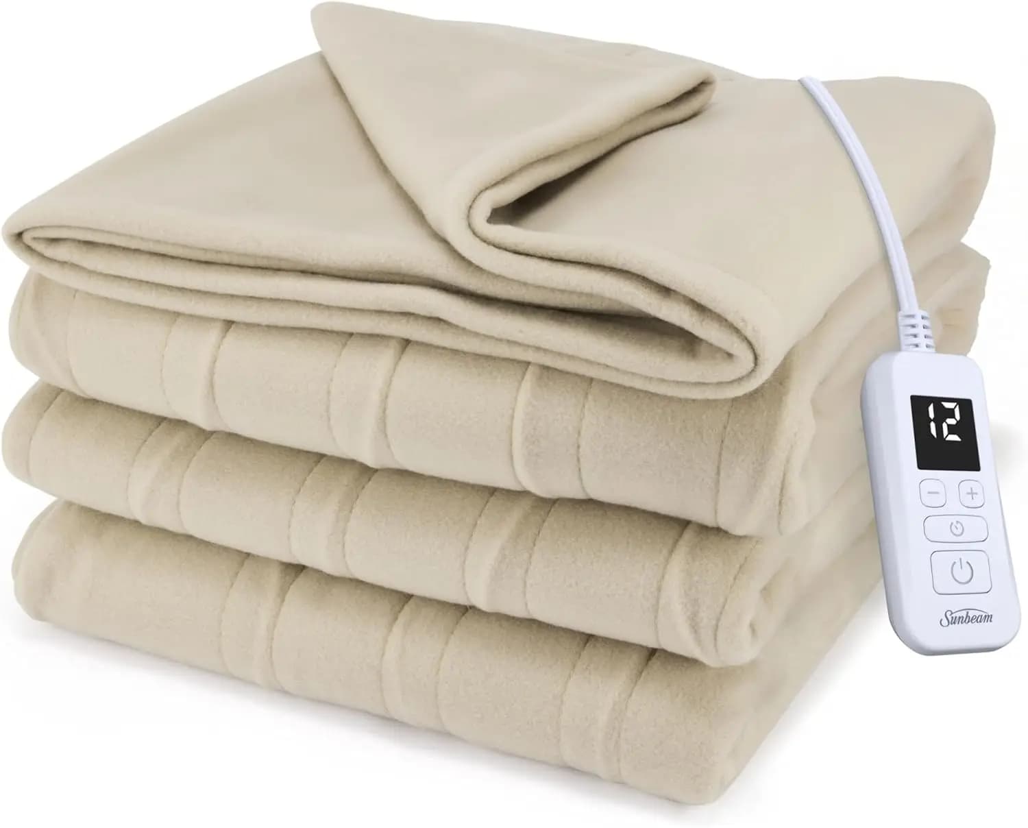 Coperta riscaldata elettrica a grandezza naturale, 84x72 pollici, 12 impostazioni di calore, spegnimento automatico, riscaldamento rapido, lavabile in lavatrice