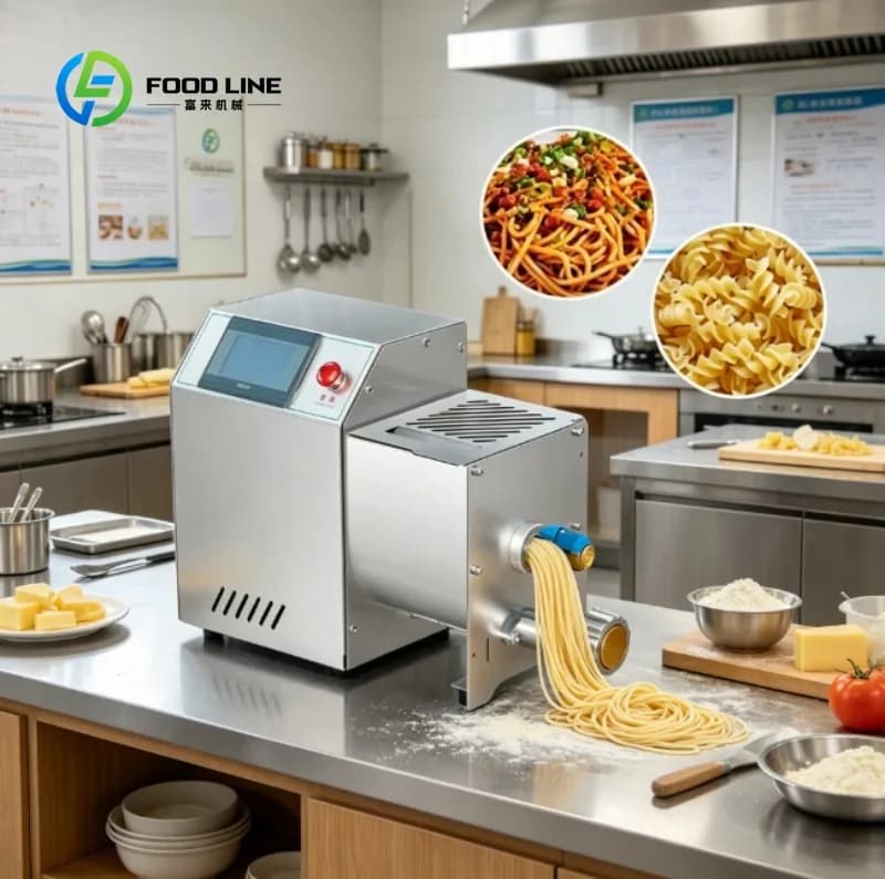 Commercial Pasta Extrusion Machine Stainless Steel Noodle Maker with Adjustable Speed for Factory, Hotel and Home Use