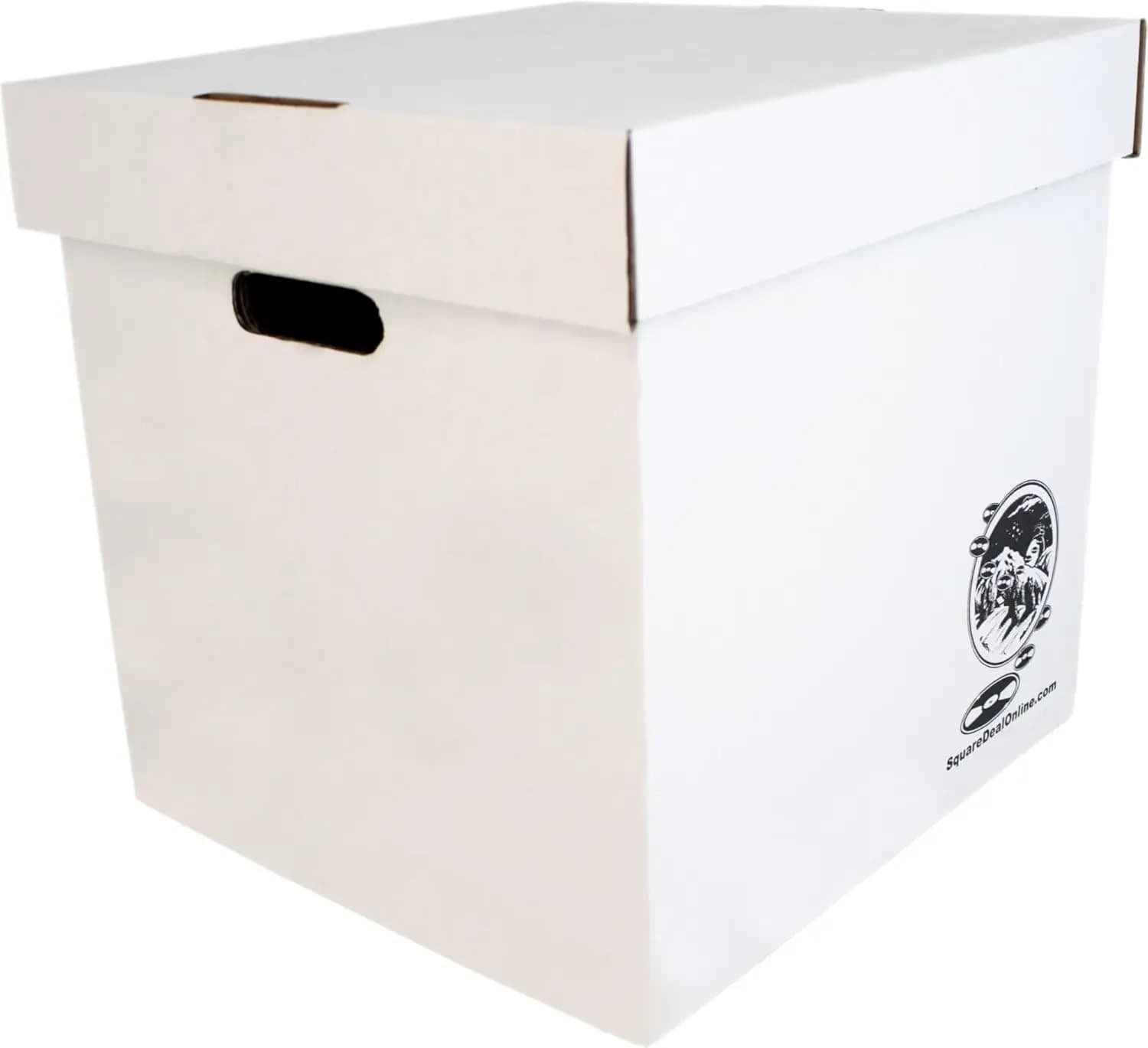 Pack of 5 storage boxes for durable vinyl discs, carry 90 discs each with removable cover for a secure archive