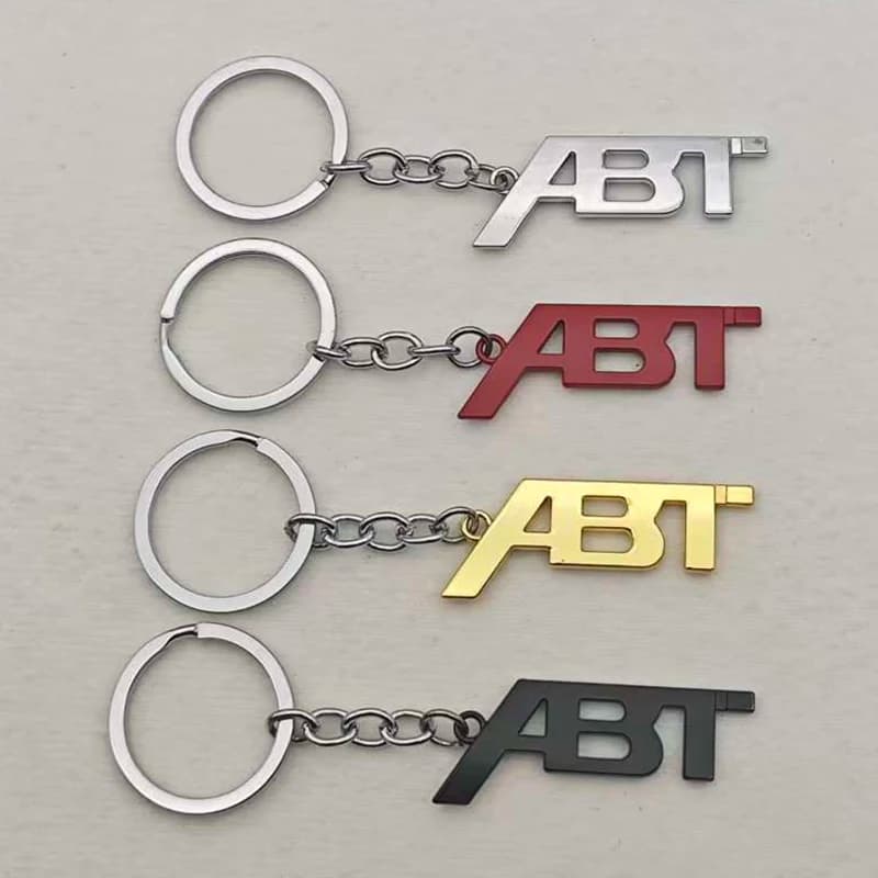 Car Keychain ABT Logo Keyring Badge Metal Emblem Key Chain Ring Holder For VW Golf For Audi A3 A4 Q5 Q8 S3 S4 S5 RS4 RS5 RS6