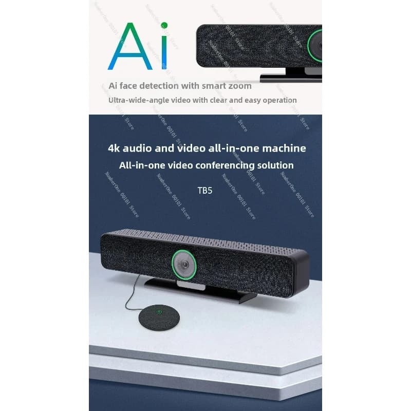 4K AI UHD Audio and Video All-in-one Machine USB Drive-free Wide-angle Computer Conference Live Broadcast Camera Webcam