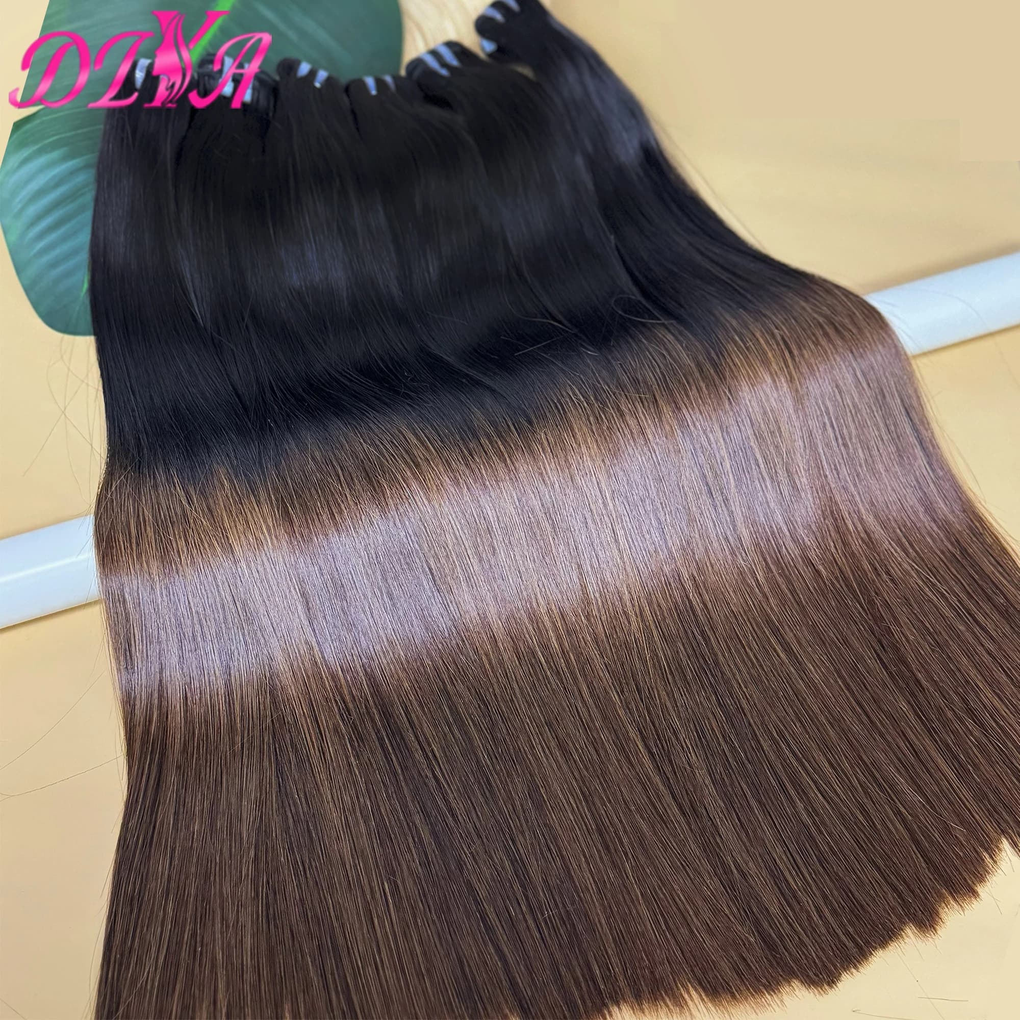 16A Bone Straight Super Double Drawn Raw Vietnamese Fasci di capelli umani 1BT4 Ombre Estensioni dei capelli vergini non trattati al 100%