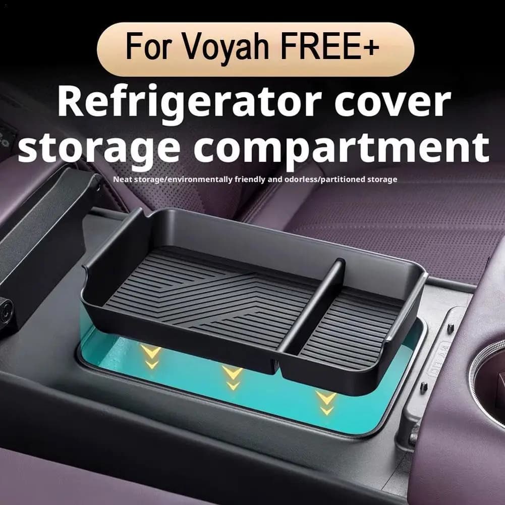 Per Voyah FREE + Vano portaoggetti per frigorifero per auto Organizzatore Bracciolo Scatola Vassoio portaoggetti divisorio Accessorio per interni auto