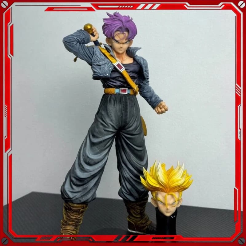 In Stock Dragon Ball Z Trunks Figure Replace Heads Super Saiyan Future Trunks Figurine Action Figures Pvc Statue Model Toys